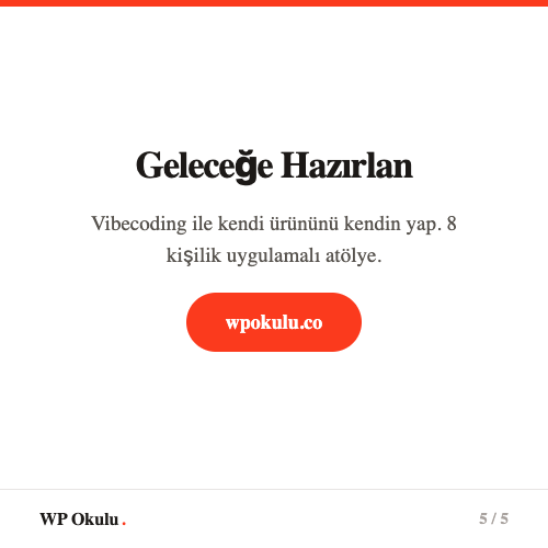 Vibecoding ile geleceğe hazırlan - Kendi ürününü kendin yap