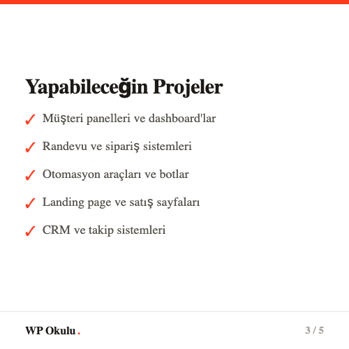 Vibecoding ile yeni servisler - Dashboard geliştirme, form ve otomasyon araçları, mini SaaS ürünler, prototip ve MVP hizmeti, dijital araç danışmanlığı