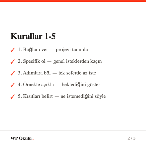 Prompt kalitesi neden önemli? - İyi prompt ile kötü prompt arasındaki fark