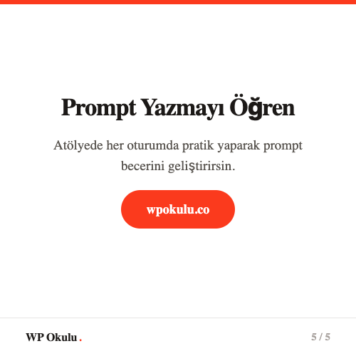 Prompt yazma becerini geliştir - Vibecoding atölyesine katıl
