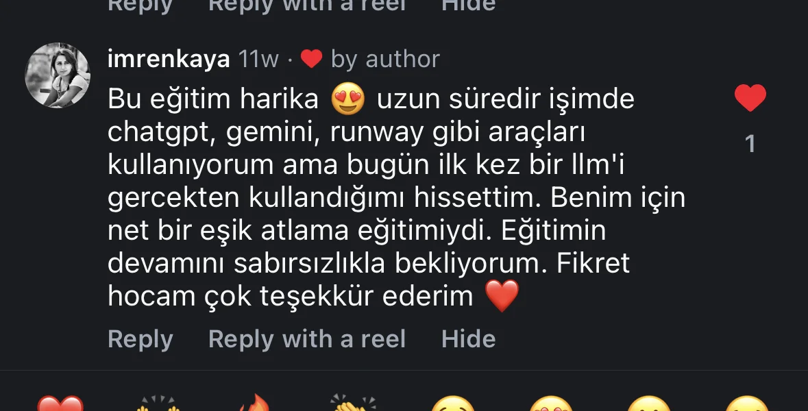 @imrenkaya Instagram yorumu