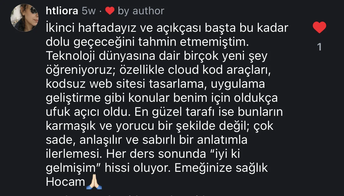 @htliora Instagram yorumu