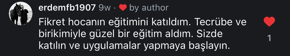 @erdemfb1907 Instagram yorumu