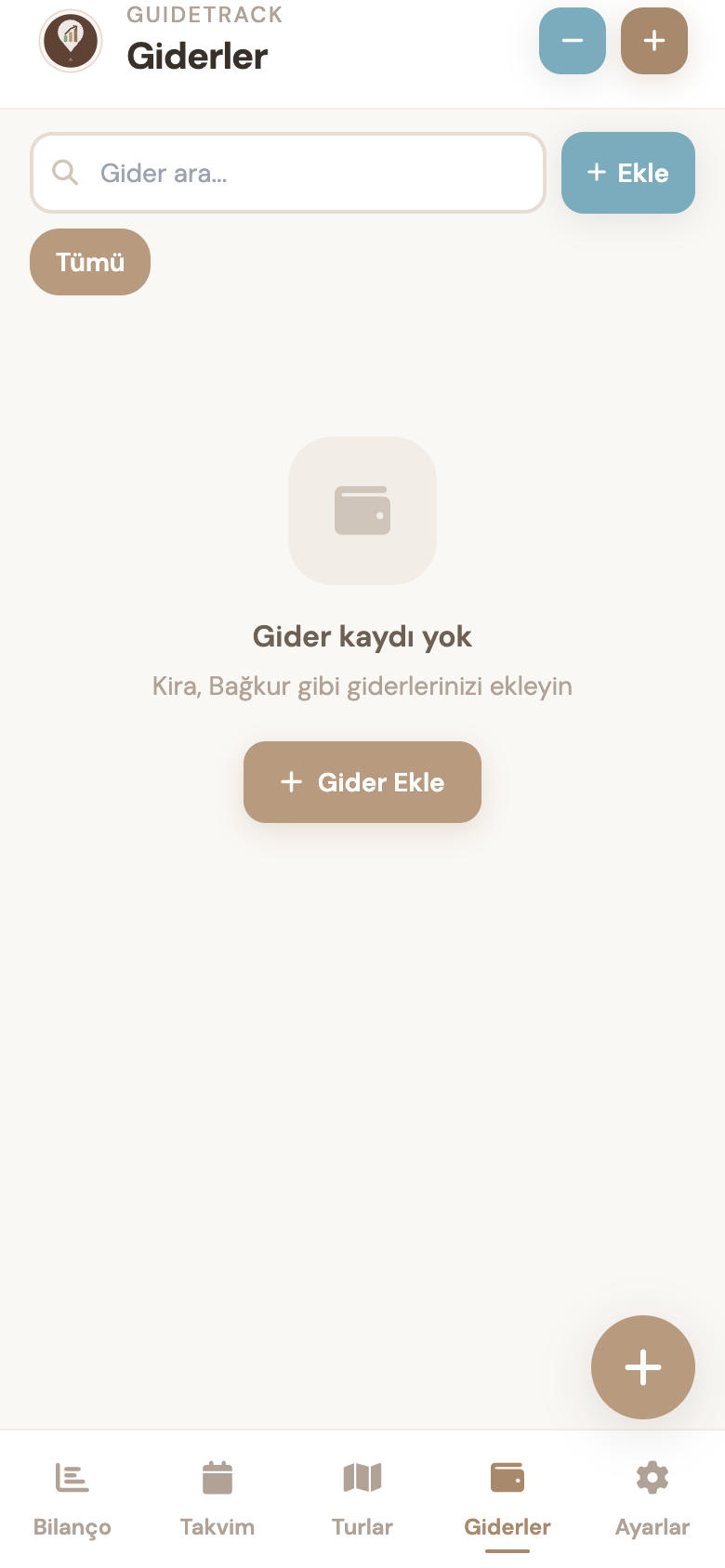 GuideTrack — Giderler